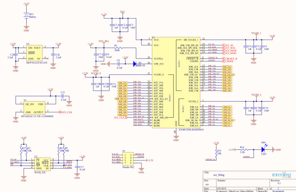 iCE Bling FPGA - Beautiful LED Earrings with Lattice iCE40 4